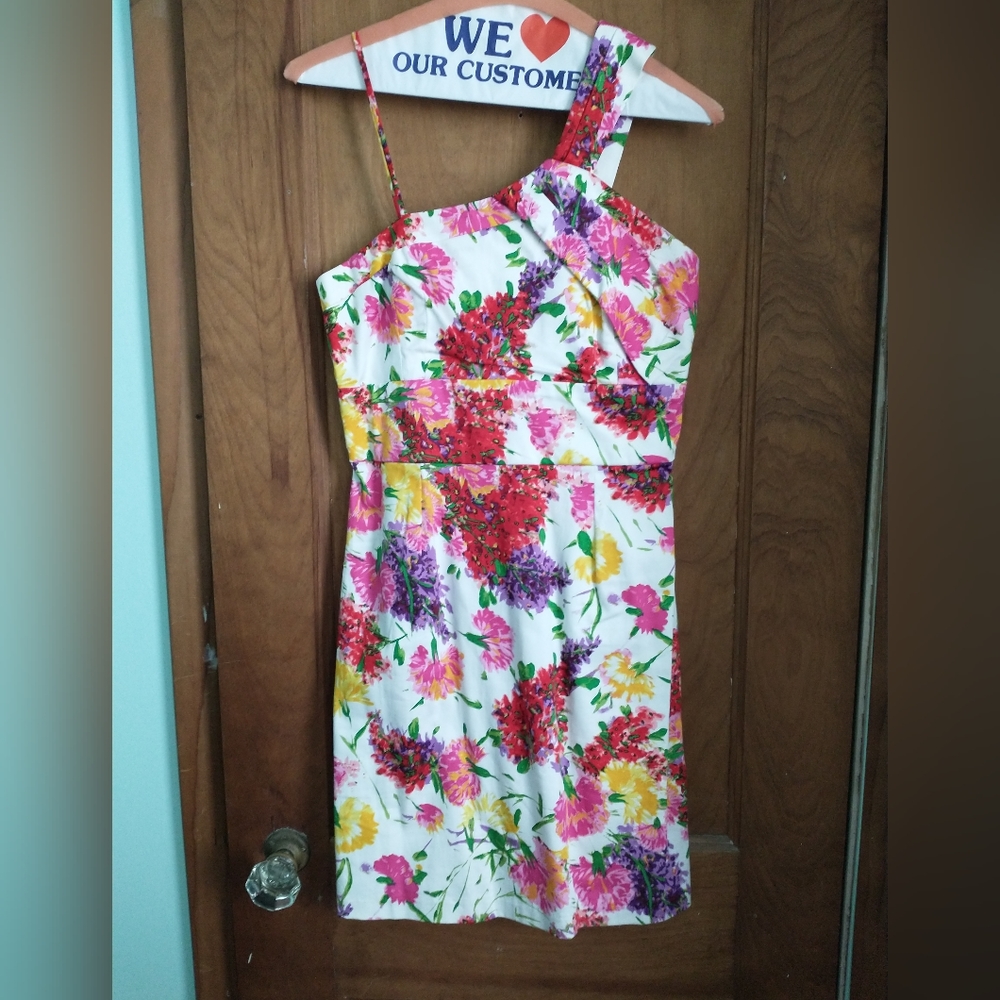 Modcloth bridal shower floral bodycon dress Size L (2-4)